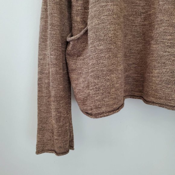 ZARA l Knit Oversized Tan Long Sleeves Top - M - Picture 8 of 12